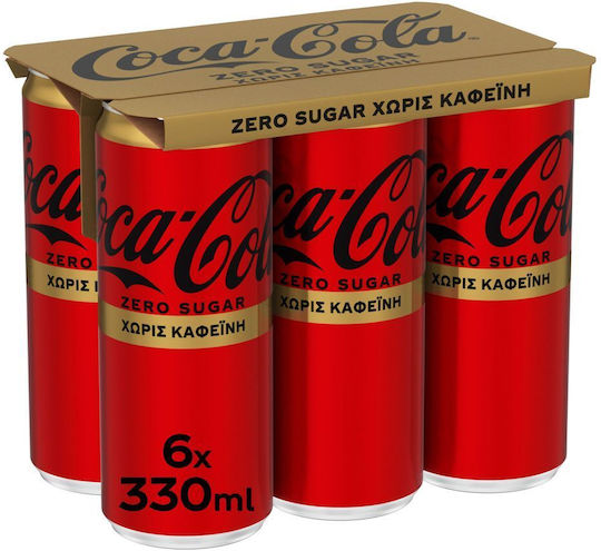 Coca-Cola Cola με Ανθρακικό, Χωρίς Ζάχαρη 6x330ml