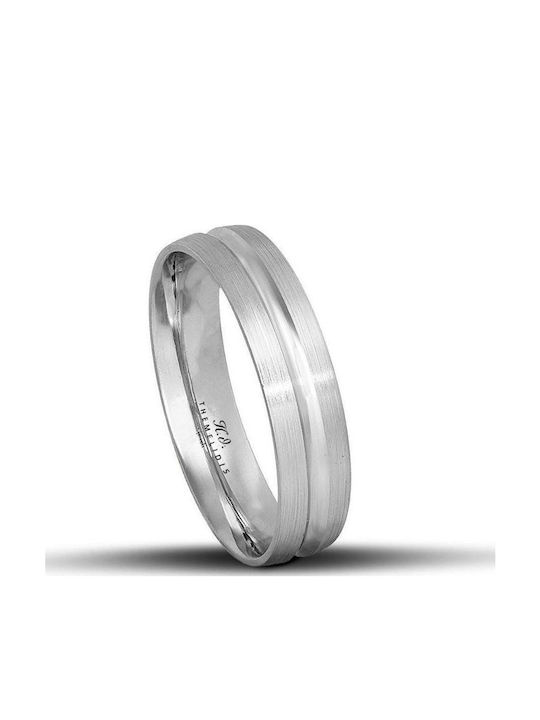Original Wedding Rings White Gold 5mm Matte Glossy Line Wr127 14k