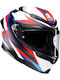 AGV K6 S Timewarp Mat Black/Red/Blue Motorcycle Helmet Full Face ECE 22.06 1255gr with Pinlock