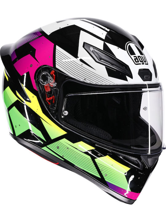 AGV K1 S Punkpulse Black/Purple/Lime Motorcycle...