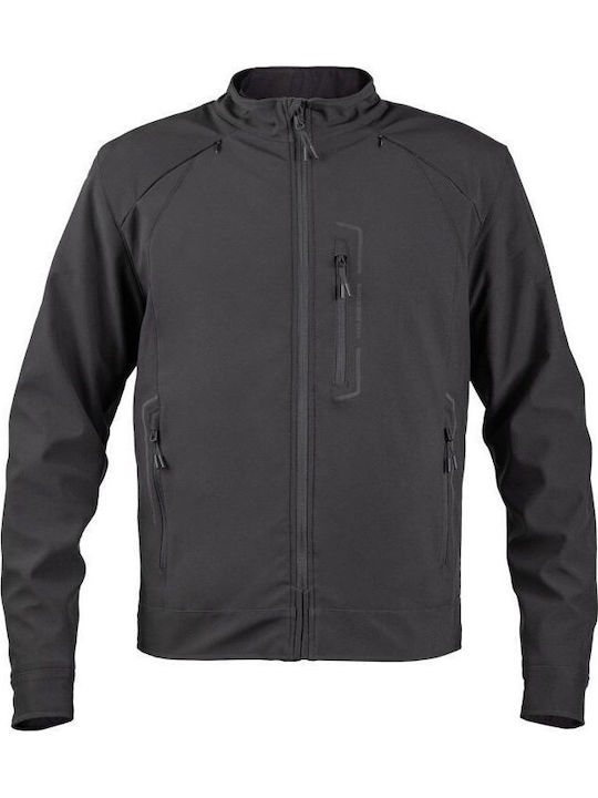 Nordcode Polo Winter Herren Motorradjacke Softshell Schwarz