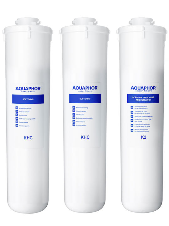 Aquaphor Ανταλλακτικό Φίλτρο Νερού από Ενεργό Άνθρακα Crystal Soft (K2, 2 x KHC) 3τμχ