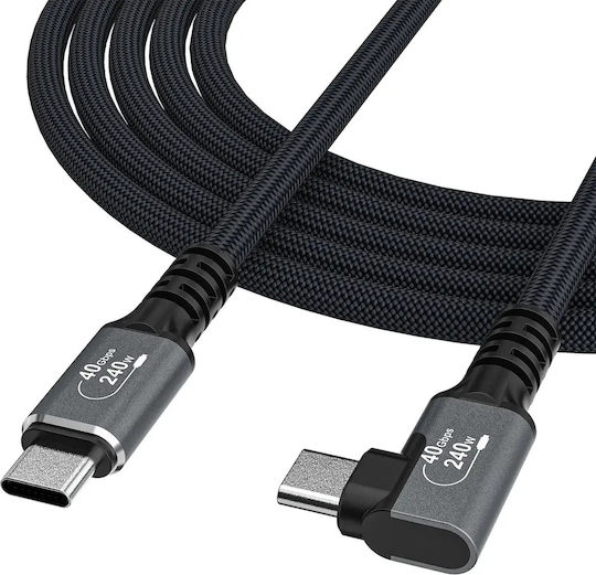 Wozinsky Video Cable USB-C male - Thunderbolt 4 240W PD Μαύρο 1.5m