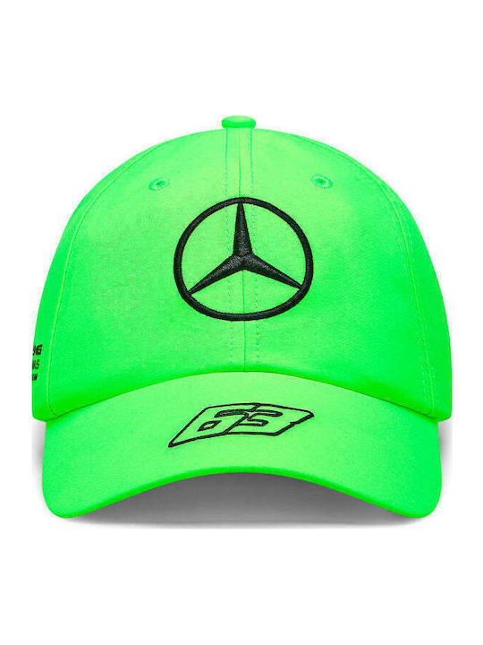 Mercedes Team George Russell Fahrer Dad Cap Neon Grün 2023