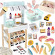 Wooden Grocery Store with Accessories 97x27x45
