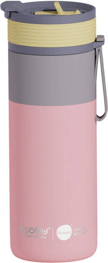 Asobu Stainless Steel Thermos Bottle 600ml Pastel Peach