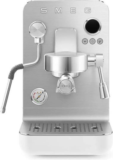 Smeg Automatic Espresso Machine 1700W Pressure 15bar for Cappuccino White EMC02WHMEU