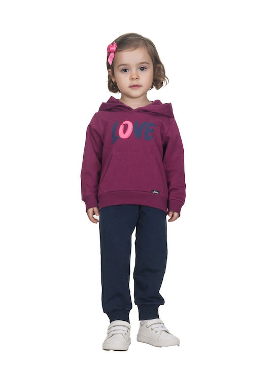 Joyce Kids Sweatpants Set Purple