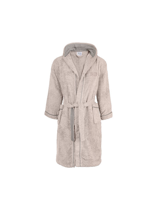 Beauty Home Kids Hooded Bathrobe Beige