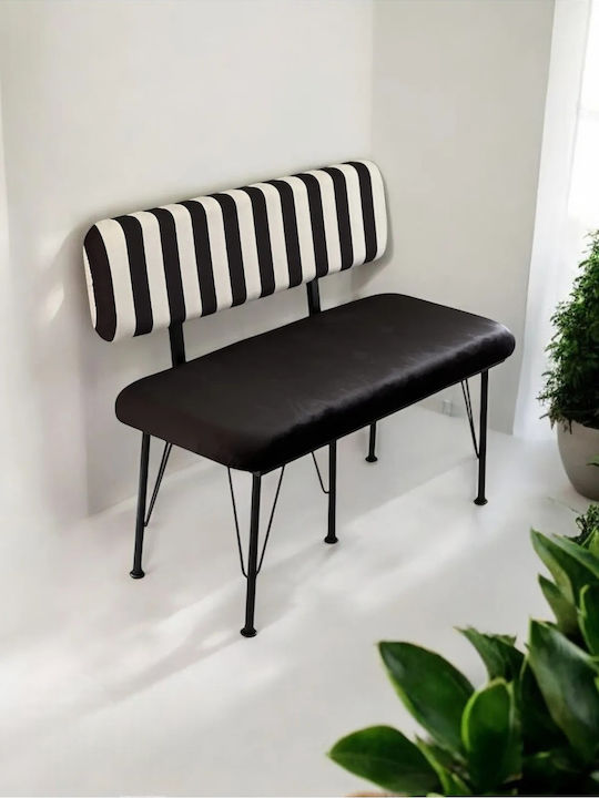 Металик Пейка С Гръб Zebra И Черна Тъкан 100x43 См