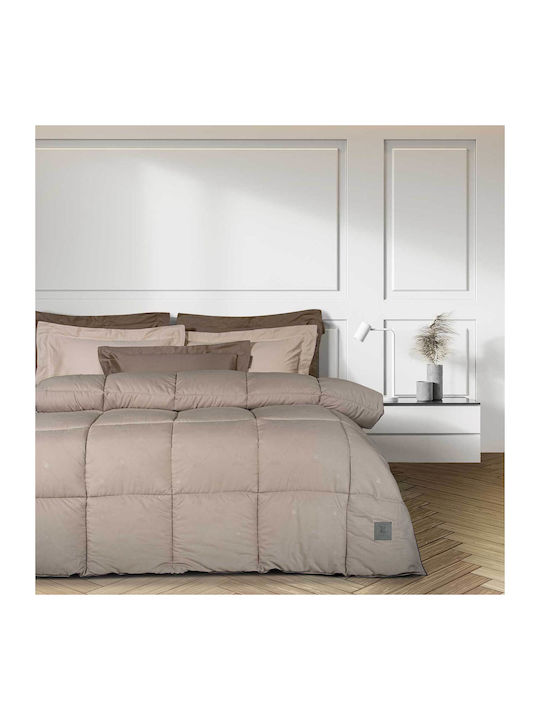 Greenwich Polo Club Duvet Single with Microfiber Filling 160x240cm 4445 Taupe 550 GSMGsm 10.5 togs Togs