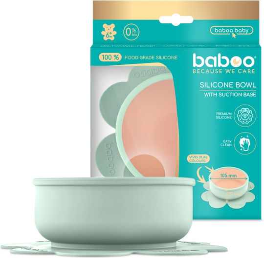 Baboo Bol pentru copii din silicon Verde