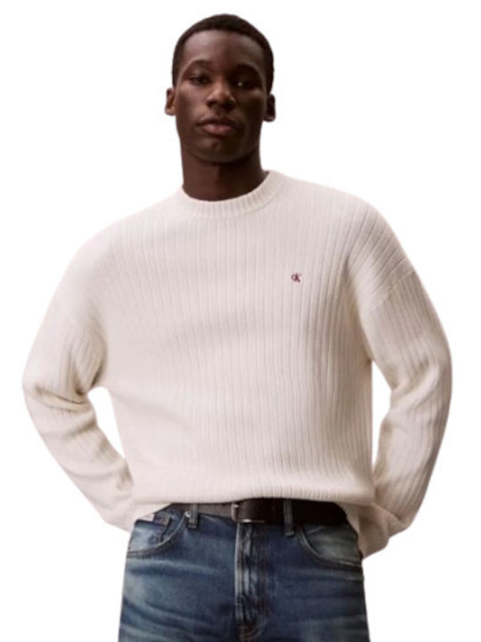 Calvin Klein Пуловер С Дълъг Ръкав Бял