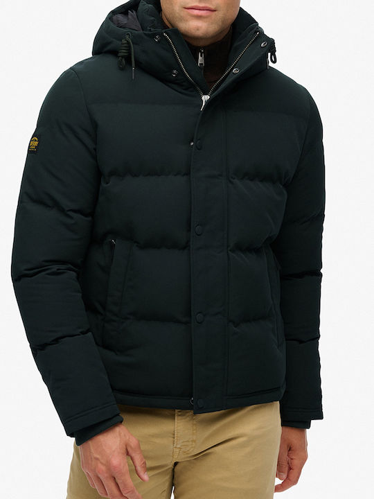 Superdry Everest Geacă Puffer Scurtă Verde