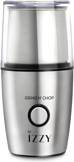 Izzy Grind n’ Chop IZ-6205 Râșniță electrică pentru cafea 200W cu capacitate de boabe 100gr Argintiu