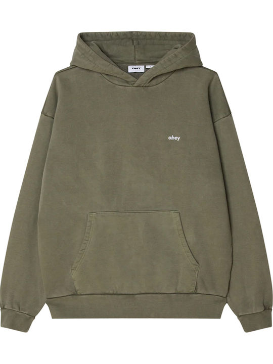 Obey Pigment Hoodie Green