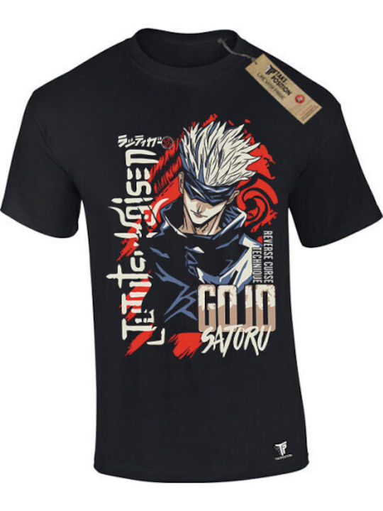 Takeposition Мъжка Тениска Anime Jujutsu Kaisen Gojo Черна 100% Памук