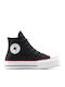 Chuck Taylor All Star Lift Platform Дамски Сникърси Черни Бели Червени