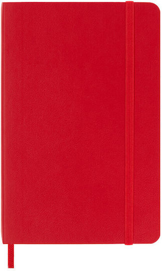 Moleskine Carnet cu Pagini Albe și Elastic Roșu
