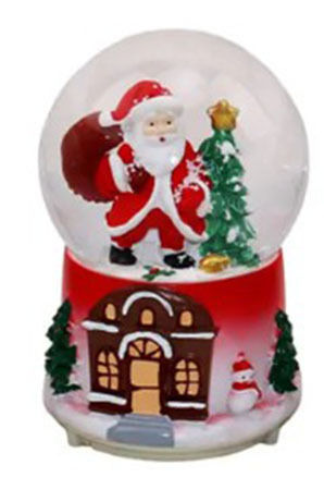 Christmas Snowball with Santa Claus 8x13cm