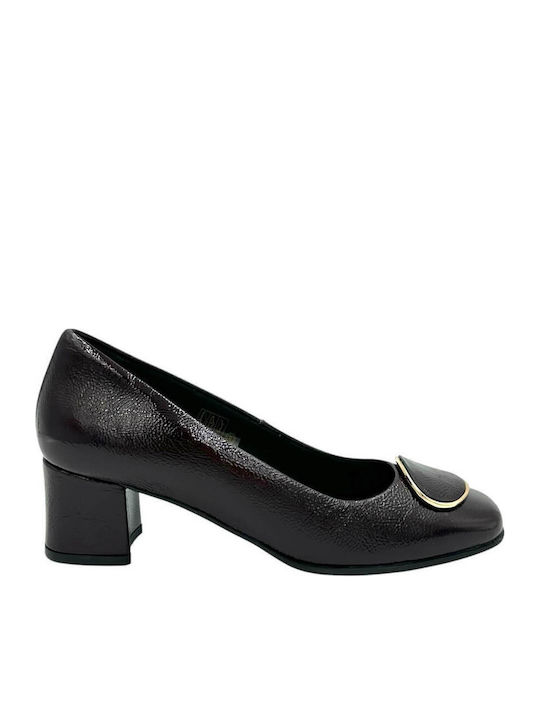Ragazza Leder Pumps mit mittelhohem Absatz Burg...