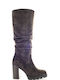 Wildleder Damenstiefel Braun