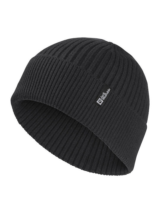 Beanie Unisex Σκούφος Πλεκτός σε Μαύρο χρώμα