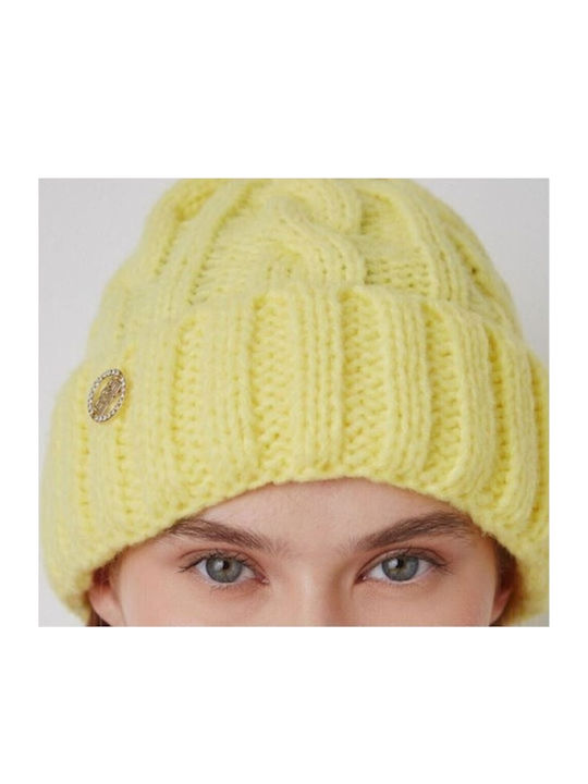 Beanie Frauen Beanie Gestrickt in Gelb Farbe