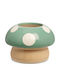 Fankon Flowers Planter Ceramic Turquoise 14x10cm.