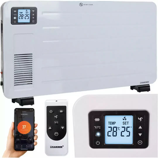 Kaminer Ziflo Convector Heater Floor 2300W with Electronic Thermostat and WiFi White