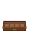 Elegant Wooden Case Storing Organizing 4 Watches Pufo Noble Model Brown
