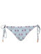 Bikini Slip with Laces Turquoise 828 Bottom