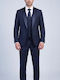 Men's Suit with Vest Slim Fit Blue
