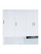 Schrank Wand Weiß 50x31x100cm