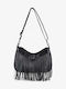 Leather Women's Hobo Bag Black