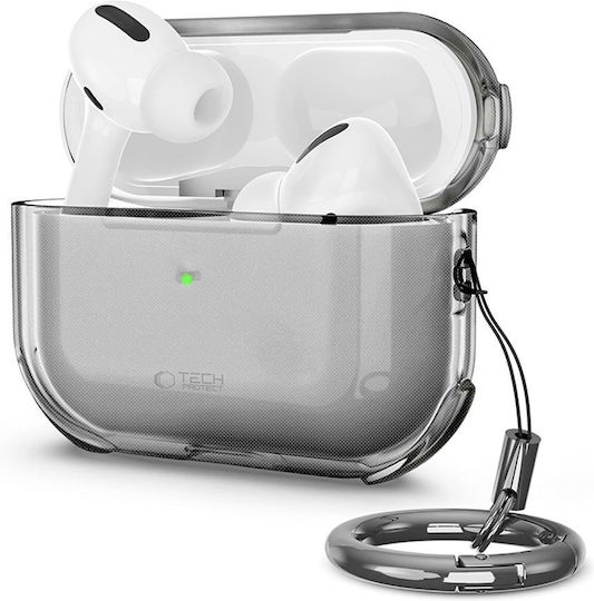 Tech-Protect Bounce Θήκη Σιλικόνης με Γάντζο Ash για Apple AirPods Pro 3