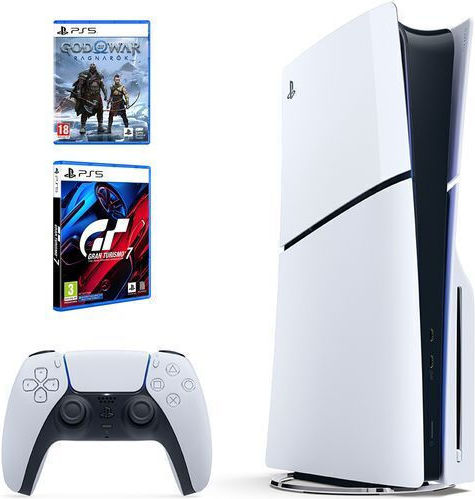 Sony PlayStation 5 Slim 1TB & God of War Ragnarök & Gran Turismo 7