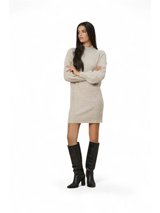 Jdy Rochie Mini Tricotată Bej
