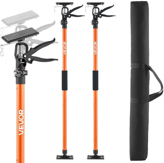 Vevor Cabinet Clamp Support Post 2 Pieces Telescopic Quick Support Steel Rod 116-290 Cm Adjustable Third Hand System Capacity Up To 70 Kg Cabinet Installation Drywall Lifting Load Bars