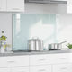 Vidaxl Kitchen Back Panel White 90 x 60 x 0.8 cm Tempered Glass