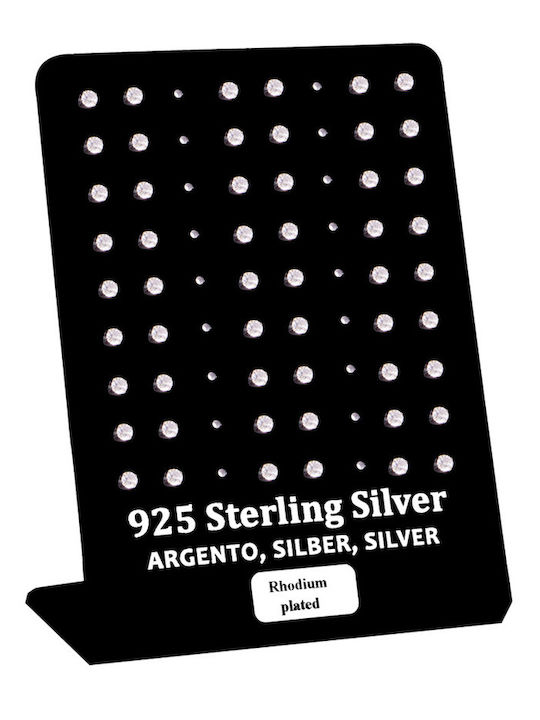 Ro-Ro Accessories Ohrringe mit Clip aus Silber mit Steinen