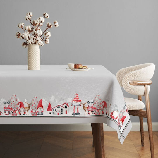 Lenjerii Deosebite Christmas Tablecloth Fabric Gray L180xW140cm.
