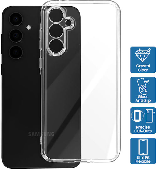 Husă Gel Silicon Samsung Galaxy S24 Fe Flexi Slim 2mm Transparentă Decupaje Dedicat Cameră Transparentă