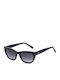 JohNocera Women's Sunglasses with Black Plastic Frame and Black Gradient Lens LOUISE260-C1-5520