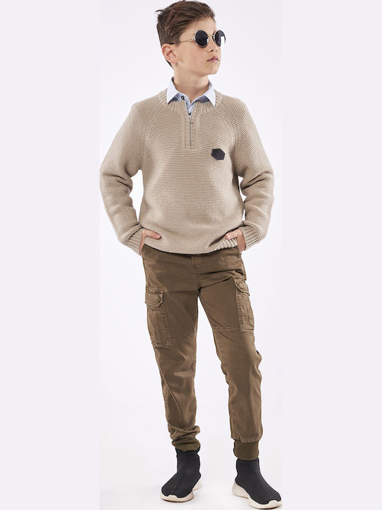 Kinderpullover Langarm Beige