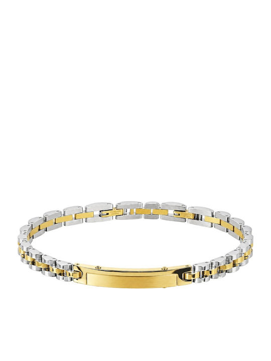 Rosso Amante Men's Steel Identity Bracelet