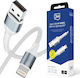3MK Regular USB-A la Cablu Lightning 12W Alb 2m