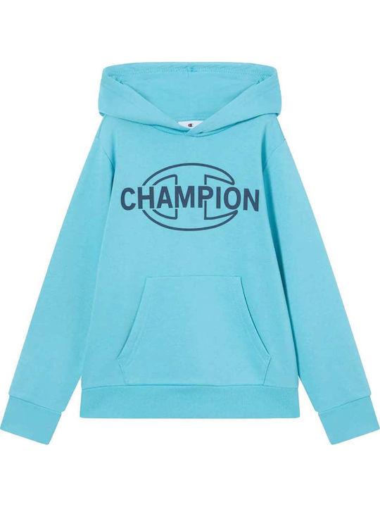 Champion Παιδικό Φούτερ με Κουκούλα Μπλε