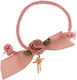 Bellissimo Christening Charm Bracelet Flower Pink 50 Pieces
