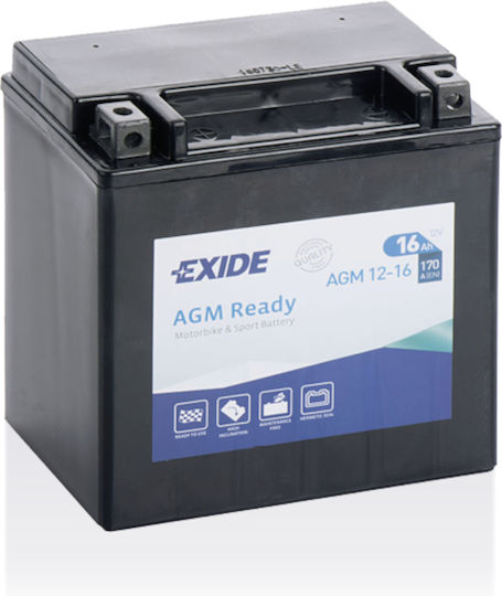 Батерия за Мотоциклет Exide Agm12-16 12v 16ah